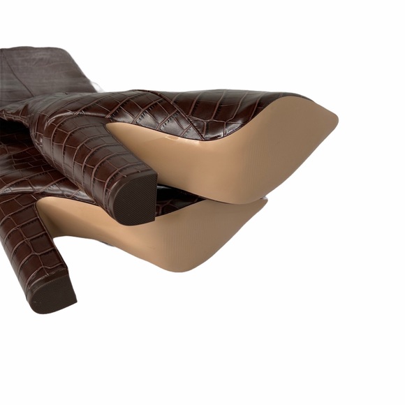 NWT Steve Madden Nikitta Croc Embossed Boots - Picture 4 of 6